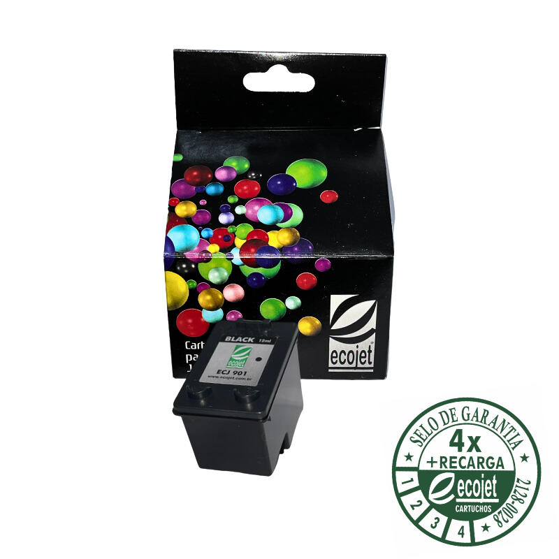 Cartucho Hp 901 XL Black Compatível Premium 12ml