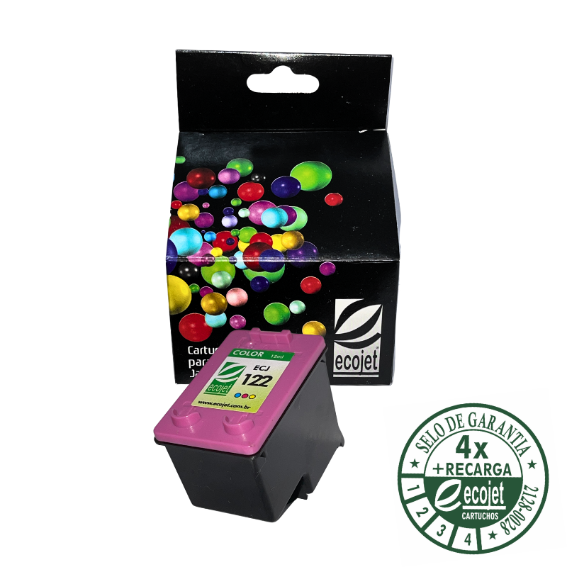 Cartucho Hp 122XL Color Compatível Premium -12ml