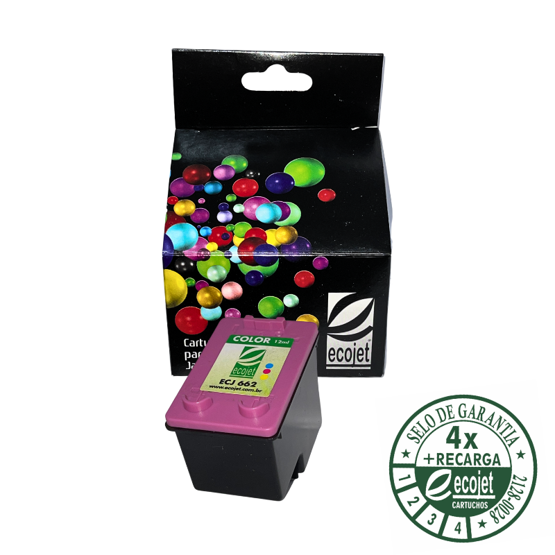 Cartucho Hp 662 XL Color Compatível Premium 12ml